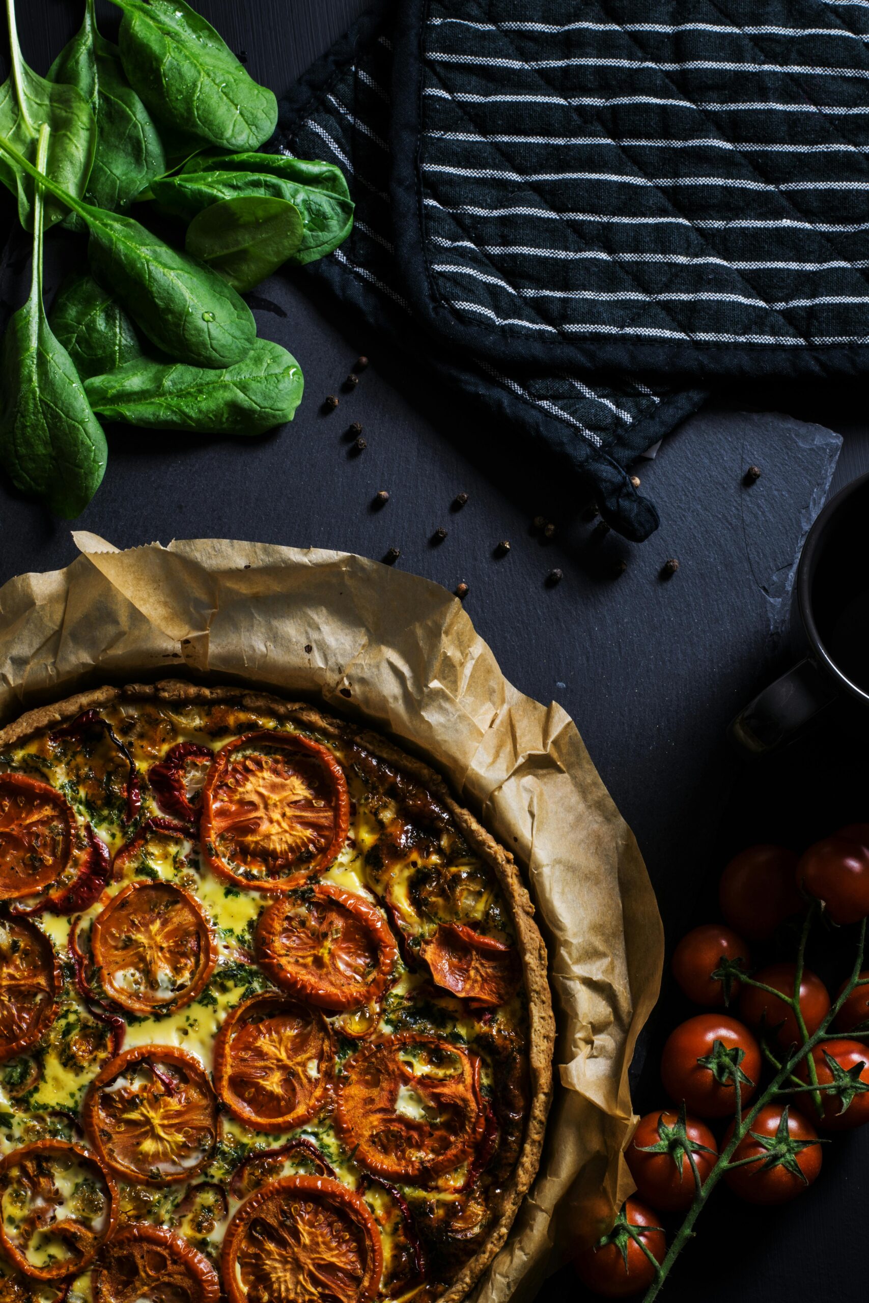 Gluten-free Sundried tomato and mascarpone tart with basil polenta pastry - Stir it up Magazine