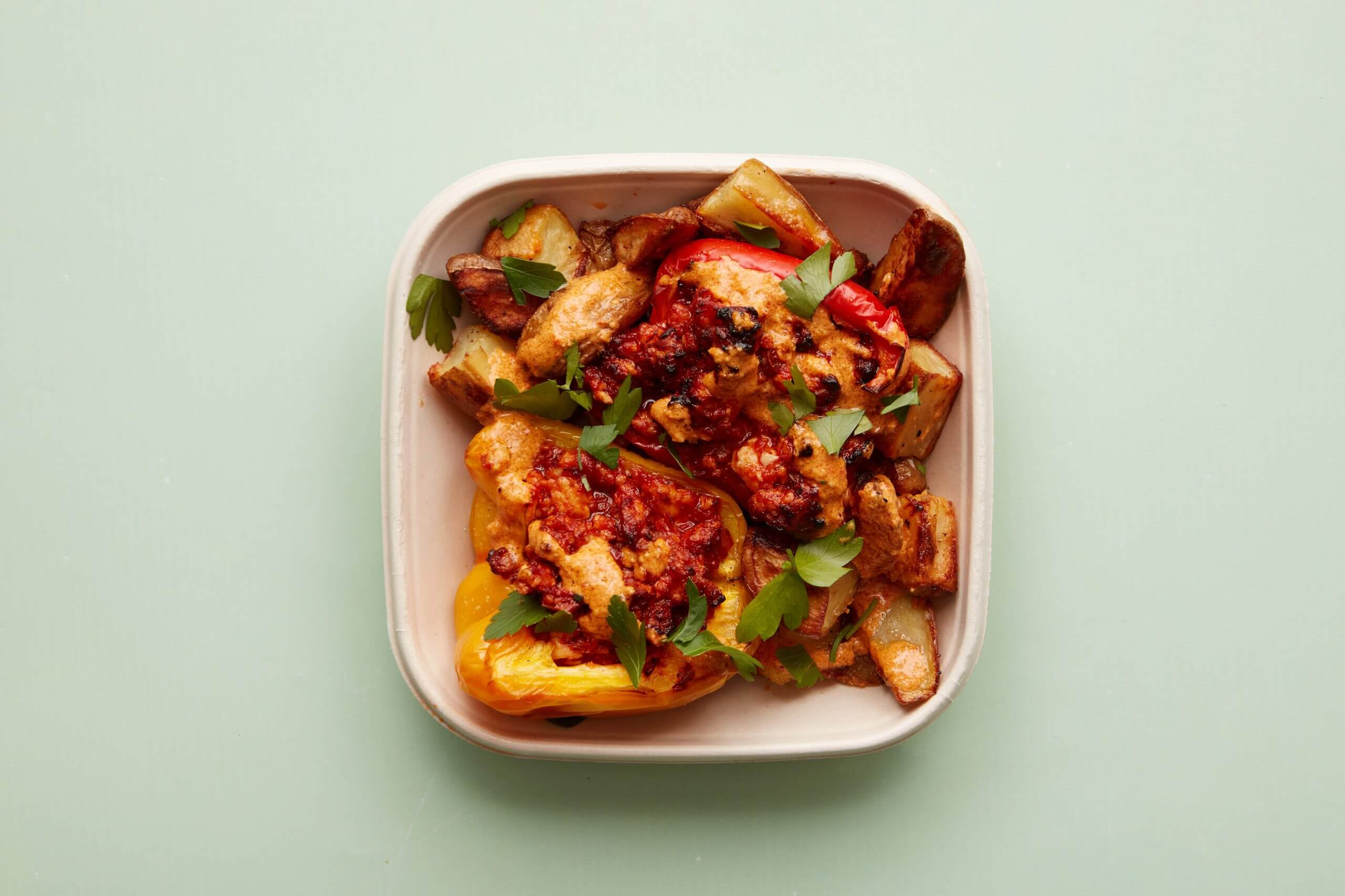 Lion Stuffed Roasted Peppers - Stir it up Magazine