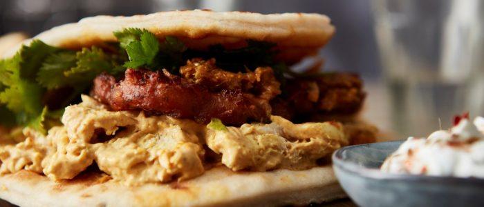 Onion Bhaji, Supreme Chicken Tikka Stuffed Naan Bread with Lime Pickle - Stir it up Magazine
