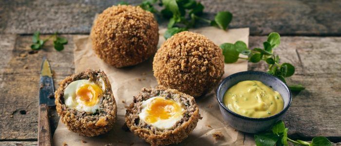 Luxury Scotch eggs with pickled walnuts - Stir it up Magazine
