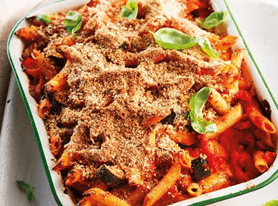 Tomato and Borlotti Bean Pasta Bake - Stir it up Magazine