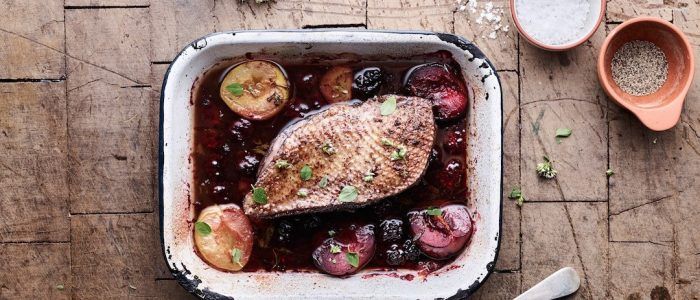 GOOSE BREAST WITH PLUMS - Stir it up Magazine