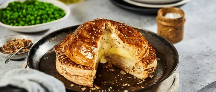 Celeriac, Cheddar and Onion Dauphinoise Pie - Stir it up Magazine