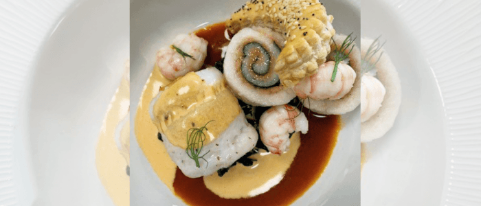Fillets of Lemon Sole with West Coast Langoustines and Spinach on a Shellfish Foam - Stir it up Maga