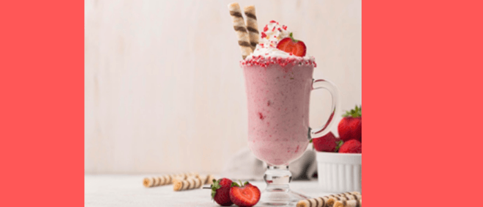 Strawberries & Cream Milkshake - Stir it up Magazine