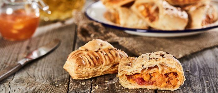 Gluten free Sweet potato, chick pea and ‘sausage’ roll - Stir it up Magazine
