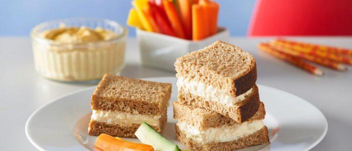 Egg Mayo Sandwich &amp; Houmous with veg sticks - Stir it up Magazine