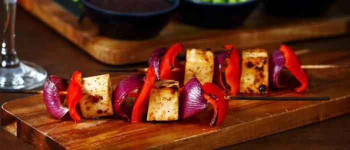 Korean BBQ Tofu and vegetable skewers - Stir it up Magazine