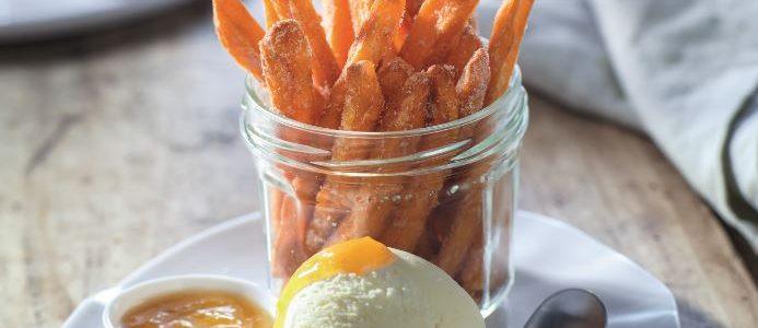 Lamb Weston Sweet Potato Crispy Fries with Cinnamon-Sugar and Honey-Espresso Dip - Stir it up Magazi