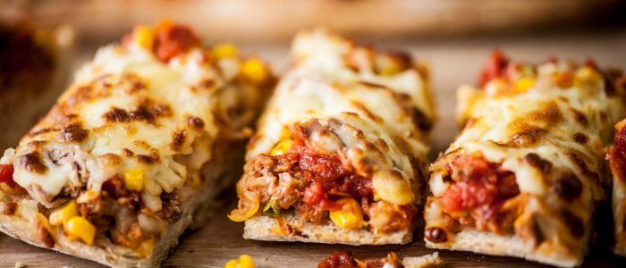 Cheese and Sweetcorn Ciabatta Pizza - Stir it up Magazine